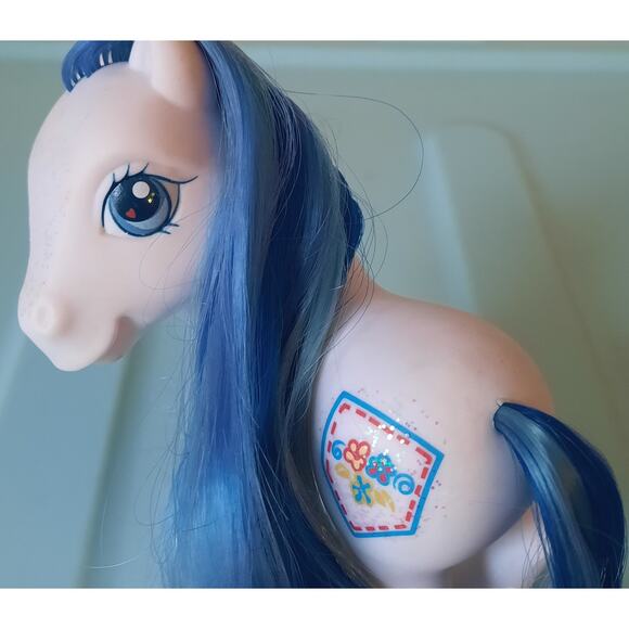 G3 My Little Pony Denim Blue Sparkle Hasbro MLP Rare HTF - Picture 1 of 6